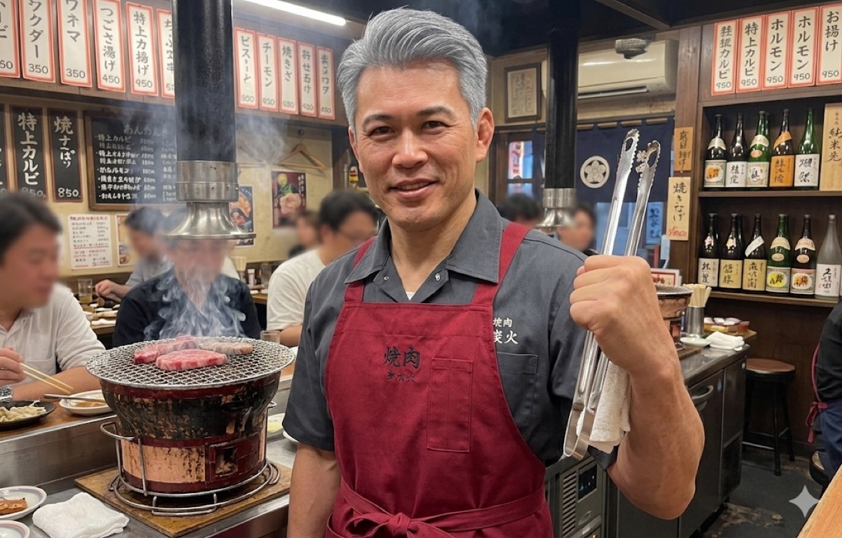 うるさんの裏の顔（焼肉店で働く姿・最新カット）